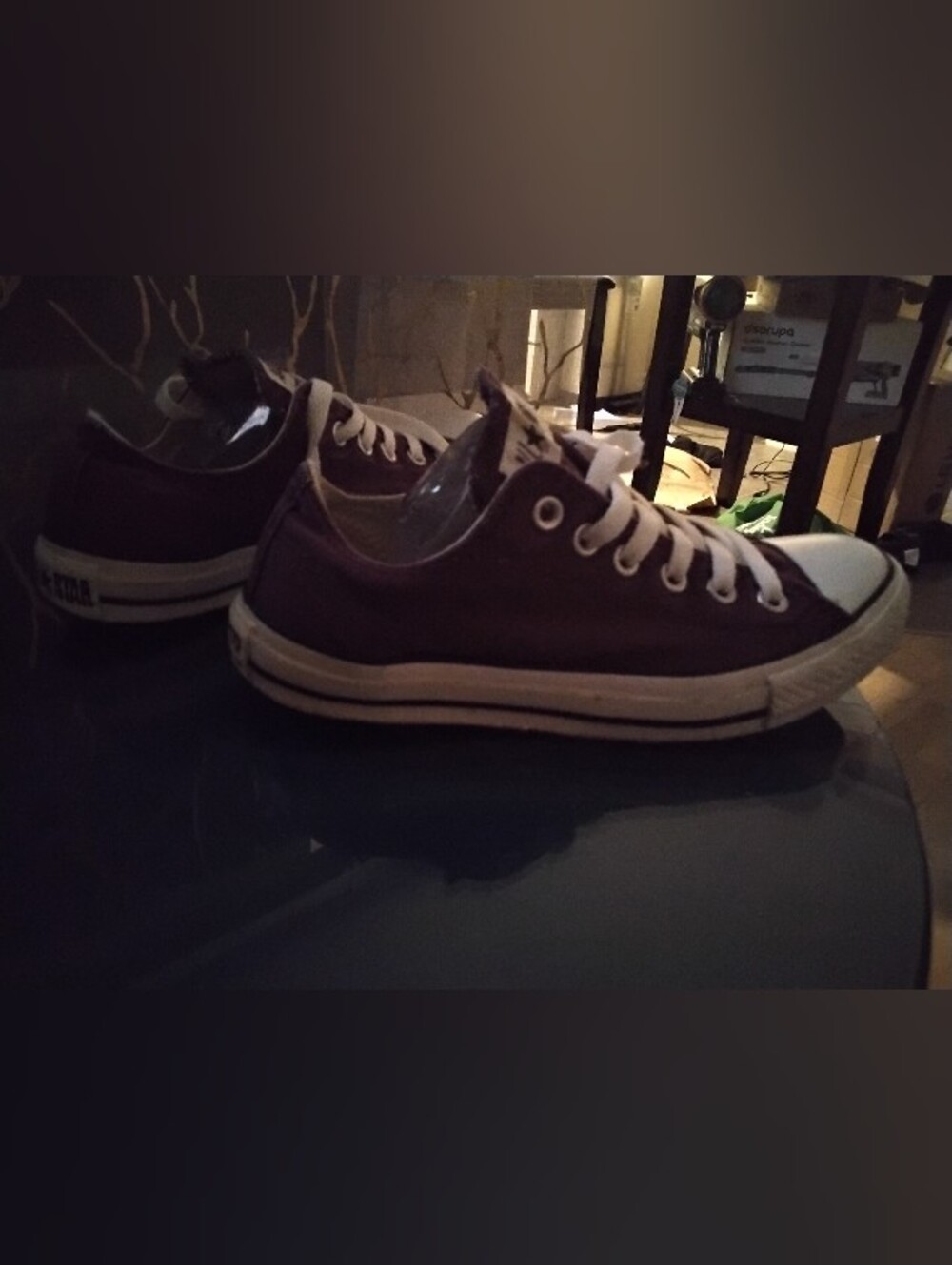 Classic Low-Top Canvas Sneakers - Purple-